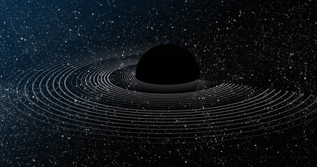 Sticker - image of brown planet in space
