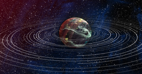 Sticker - image of brown planet in space