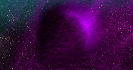 Sticker - image of violet planet in violet galaxy