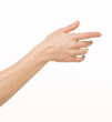 © serhii - hands show gestures. female hands show gestures on a white background isolated.