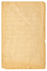 Wall Mural - craft paper background, ancient manuscript page texture isolated on white