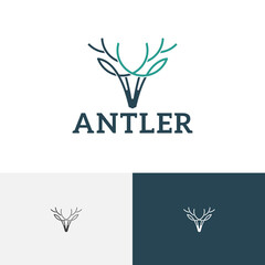 Wall Mural - Antler Deer Horns Wildlife Animal Zoo Elegant Logo