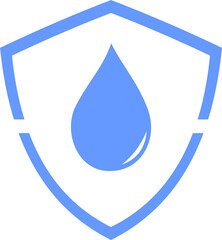 water drops inside the shield