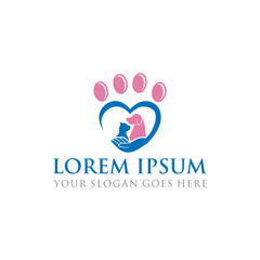 Wall Mural - pets care logo , veterinary logo