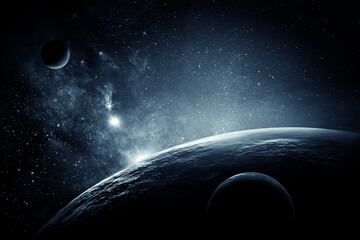 Wall Mural - image of outer space. . mixed media
