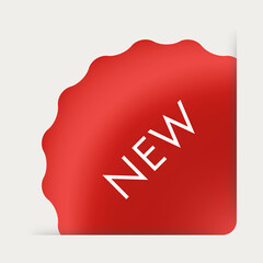 Wall Mural - new tag ribbon and banner vector. new collection badge design for digital marketing web. 3d banner i