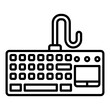 computer keyboard icon on transparent background