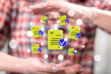 Wall Mural - Concept of document validation
