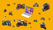 Multiproducts In Laptop  4k 60 Fps Animation. Use For E-commerce, Shopping And Digital Ads Campaings. 
E-commerce Products That Revolve Around The Laptop. Honda, Cbr, Touring, Wheel, Motorbike, Yamaha