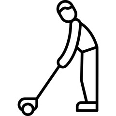 Sticker - Golf Player Icon