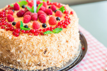 small child's cake on a light background