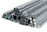 Fototapeta  - Set of metalwork steel products of different shape - 3d illustration