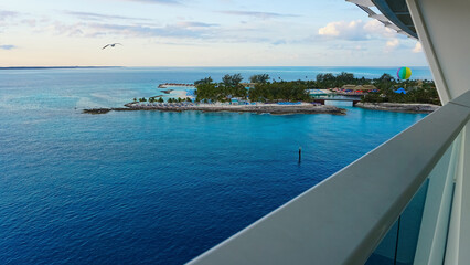 Wall Mural - A view of Cococay island at Caribbean sea