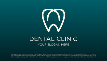 Wall Mural - dental clinic tooth logo design vector illustration.