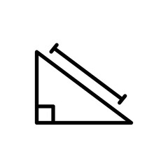 Trigonometry Icon. Line Art Style Design Isolated On White Background