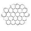 hand drawn honey comb. propolis honeycomb sketch. hand drawn honey comb. Black and white image bee wax. Bee honey and propolis doodle vector.