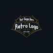 © Ahmad Taufiq - Retro Vintage logo template. Vector design element, business sign, logo, identity, label, badge and object.