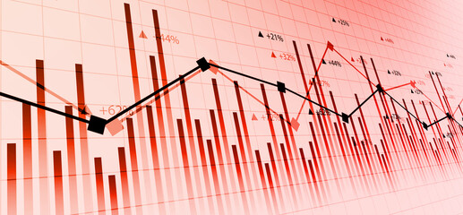 Wall Mural - grafico economia, istogrammi, statistiche	
