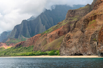 Na Pali coast in Kauai, Hawaii