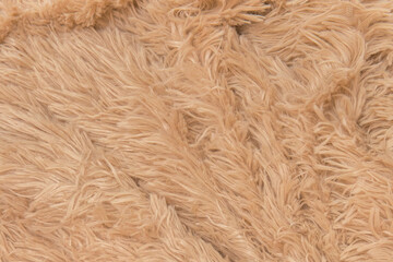 Wall Mural - Brown beige fur wool abstract pattern nature skin soft warm fluffy background texture plaid