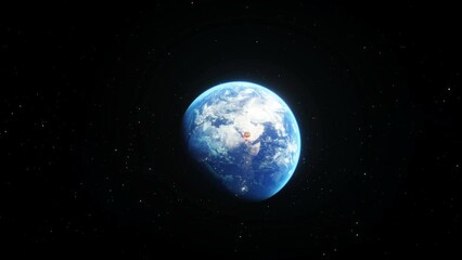 Wall Mural - asteroid in outer space. earth planet. realistic 4k animation.