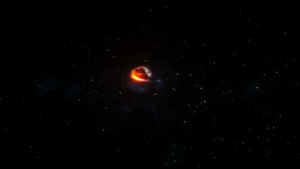 Wall Mural - asteroid in outer space. earth planet. realistic 4k animation.