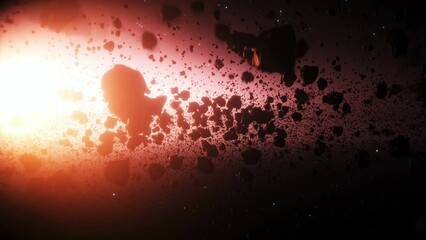Wall Mural - asteroid in outer space. earth planet. realistic 4k animation.