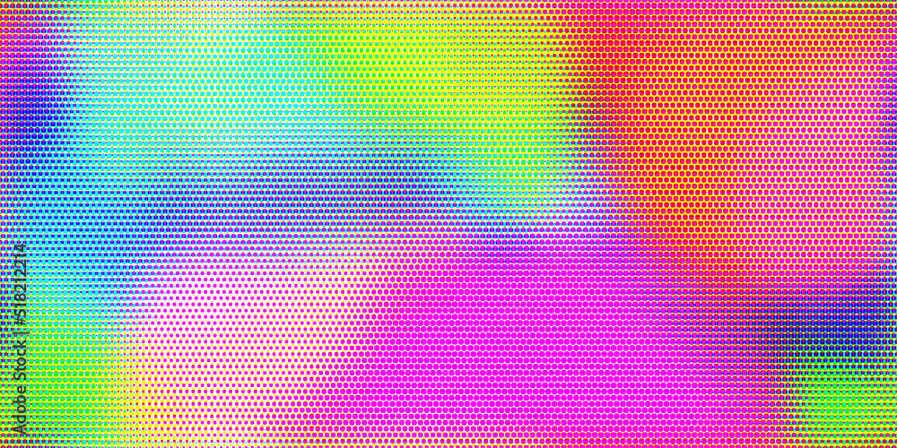 Seamless CMYK halftone abstract gradient background pattern. Tileable ...