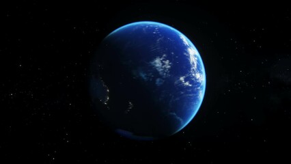 Wall Mural - the earth planet in outer space. realistic 4k animation.