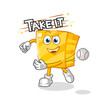 © dataimasu - gold throwing baseball vector. cartoon character
