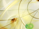 Fototapeta Kuchnia - yellow abstract fractal background 3d rendering illustration