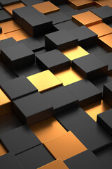 Wall Mural - Abstract background of cube. 3D rendering.