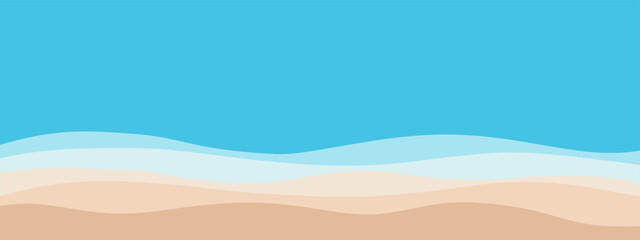 Aufkleber - Sand and sea illustration texture. Flat lay backdrop