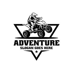 Sticker - atv racing illustration logo vector