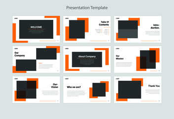 collection of minimal business presentation template. use for keynote presentation slides, powerpoin
