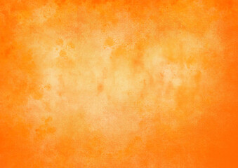 Wall Mural - Watercolor Background. Template and texture for graphics. Orange and yellow colors. Paint splash. Brush stroke. Copy free space. Studio photography screen. Textured abstract backdrop. Wall painting. 
