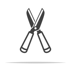 Wall Mural - Hedge shears icon transparent vector isolated