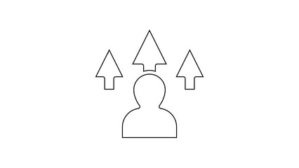 Black line Web design and front end development icon isolated on white background. 4K Video motion graphic animation