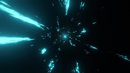 Wall Mural - This is a stock motion graphic that shows abstract blue plasm on a seamless loop.
