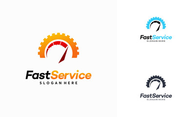 Wall Mural - fast service logo designs, repair logo template vector