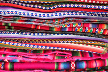 Bolivian Traditional Fabrics Close Up.