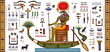 Egyptian hieroglyph and symbolAncient culture sing and symbol.