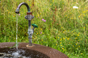 old pump in the garden