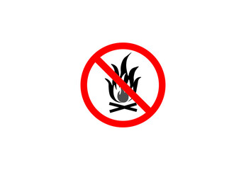 Sticker - No fire sign vector