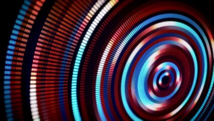 Wall Mural - This is a stock motion graphic that shows abstract glowing circles.