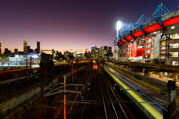 Wall Mural - Melbourne Cricket Ground at Night in Australia