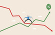 © yellow_man - Economic downturn and Inflation. slowing or worse as inflation rises. stock market slump. .World economy recession. Businessman tries to pull the graph up with a rope.