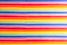 Horizontal Or Multi Color Stripe Pattern Background, Recycled And Organic Material. Fiber Textured Paper.

