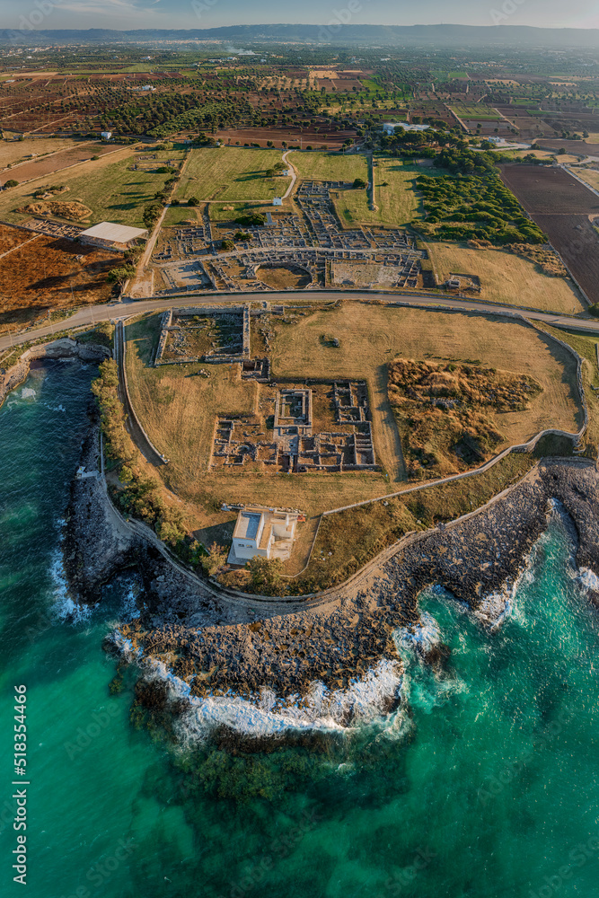 Стокове фото Flight over the port of ancient Engnazia, Fasano (BR ...