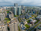 Fototapeta Na drzwi - Top view of Lin Kou city